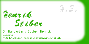 henrik stiber business card